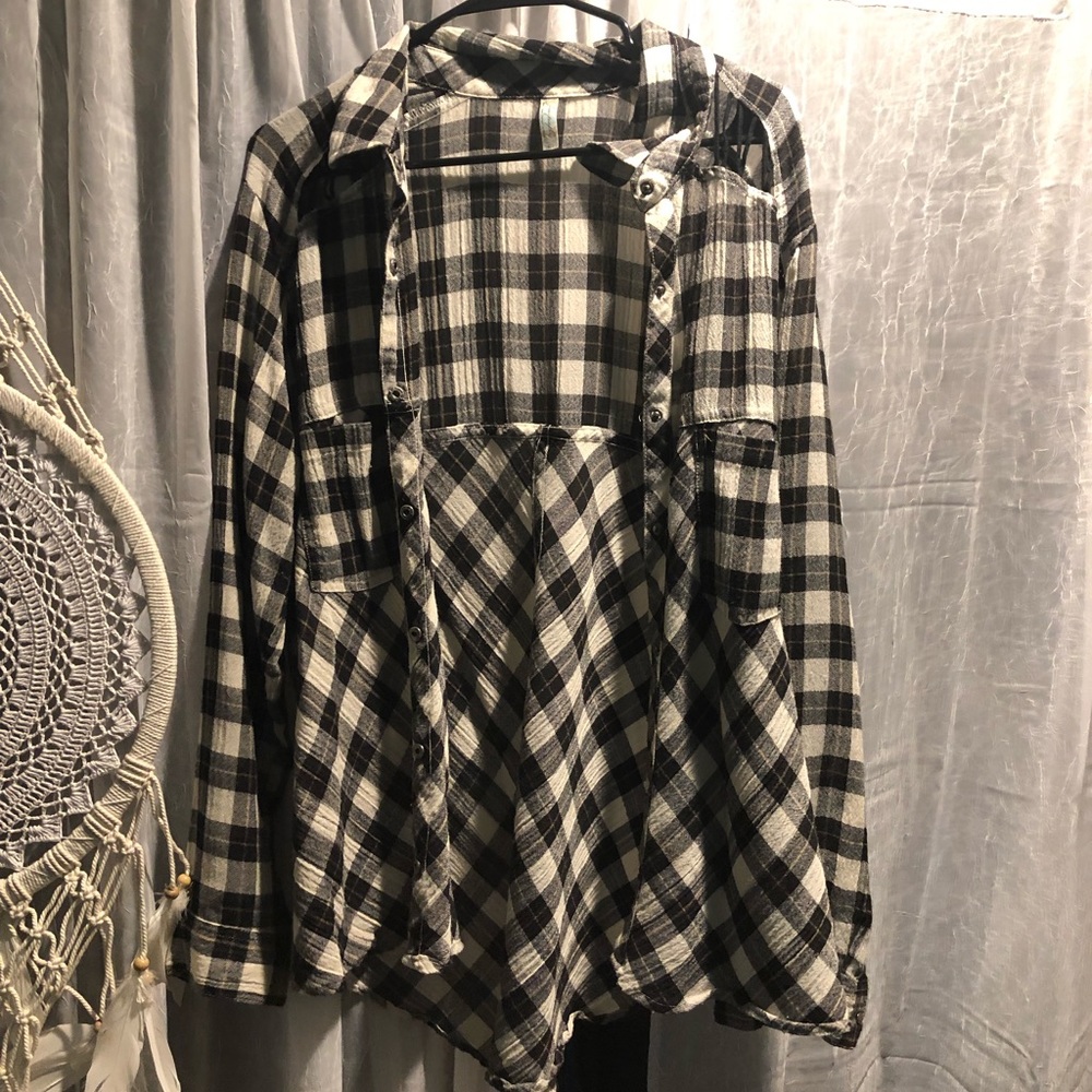 Free People Flannel style shirt